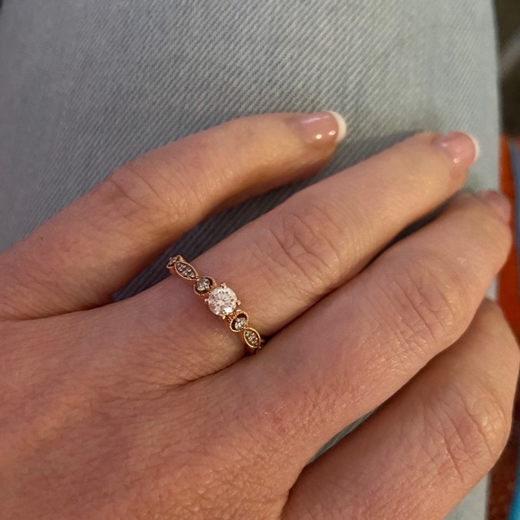 Adrianna Papell 14k rose gold 3/8 ct Diamond ring